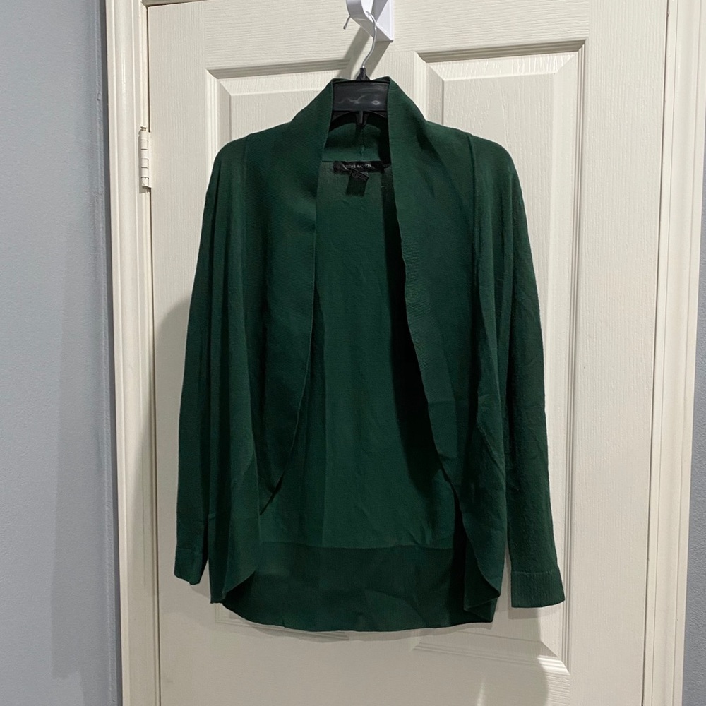89th and Madison forest green cocoon cardigan